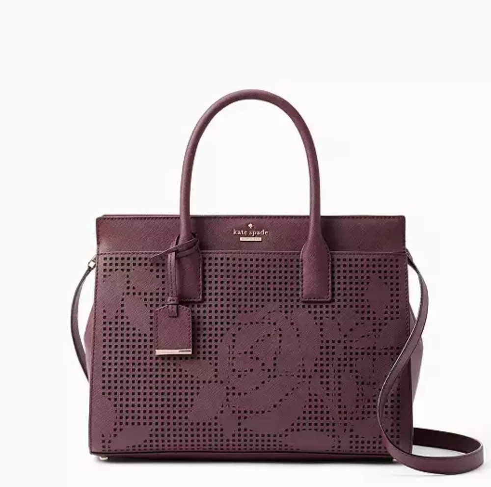 SALE EUC Kate Spade Cameron Street Perforated Candace Satchel - Picture 2 of 15